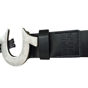 True Religion Black Belt Bag with Silver Accent